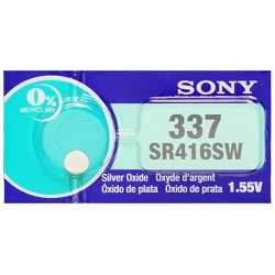 Sony SR416SW LR416 SB-A5 337 V337 D337 1.55V Silver Oxide Watch Battery