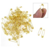 Small Gold Mini Safety Pins 2cm 20mm