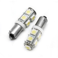 2 BA9S PURE White 12 SMD LED Car Side Light Bulb 12V 24V 233 T4W 360 3893