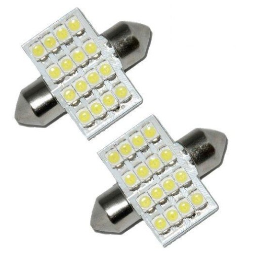 IJDMTOY 6-SMD Blue LED Bulbs – 1.25" DE3175 DE3022 For Car Interior Dome & Map Lights (2-Pack)