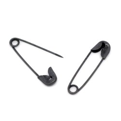 Small Black Mini Safety Pins 2cm