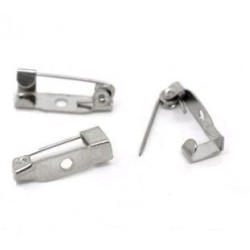 100 x 15mm Small Tiny Brooch Backs Bar Safety Pins