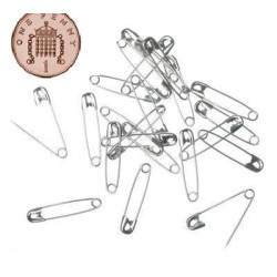 Small Silver Mini Safety Pins 2cm 20mm